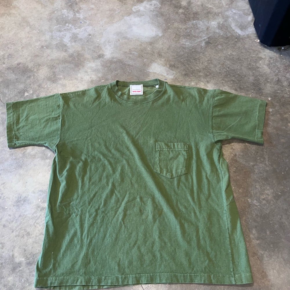 Vintage 90s Body Equip Single Stitch Blank Green Pocket T-Shirt